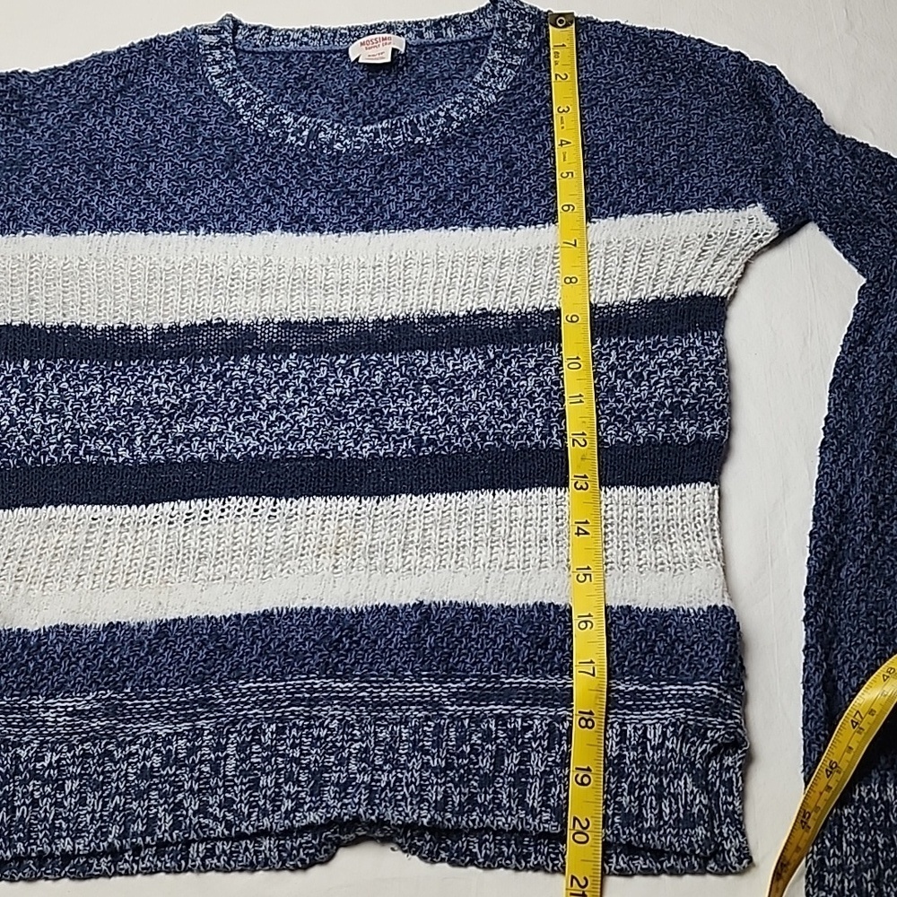 Bundle XS Mossimo Supply Co. Blue Knit Striped Sweater 24x29 0R Hollister Jeans - Picture 5 of 15
